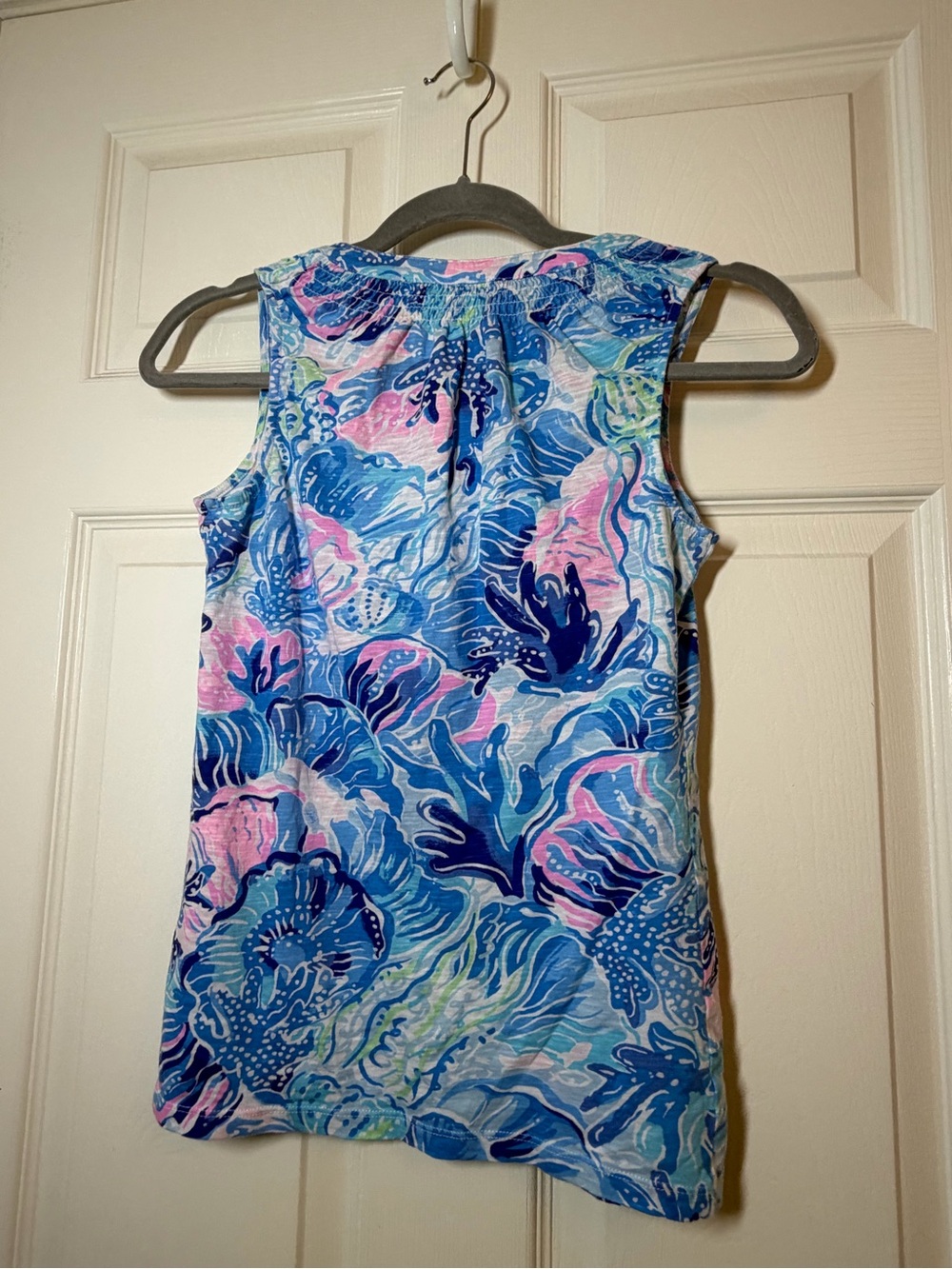 Lilly Pulitzer Blue & Pink Floral Sleeveless Tank Size XXS - Picture 2 of 9